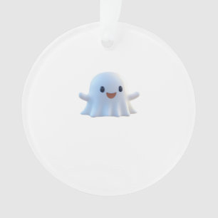 Cute Little Boo Retro Graphic Ornament