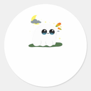 Cute Little Boostie Fall Scene Vintage Classic Classic Round Sticker