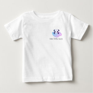 Cute Little Boss – Kawaii Panda in a Cup Sticker  Baby T-Shirt
