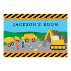 Cute Little Boy Construction Vehicle Monogrammed