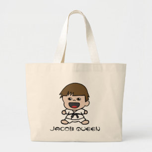 Cute Little Boy Karate Tote Bag