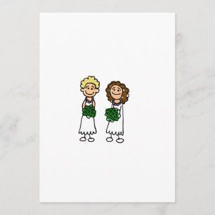 Cute Little Bride Lesbians Invitation