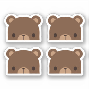 Cute Little Brown Bear Sticker