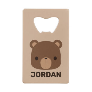 Cute Little Brown Bear with Personalised Name