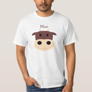 Cute little brown cow mens tshirt