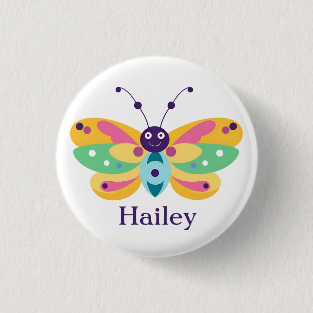 Cute little bug 3 cm round badge (Front)