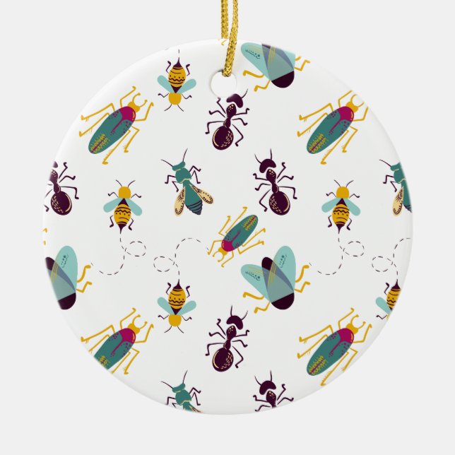 cute little bugs insects ceramic tree decoration (Front)