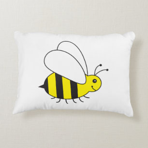 Cute Little Bumble Bee Cartoon Decorative Cushion