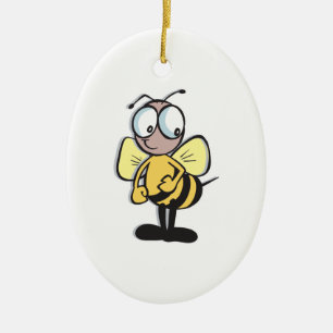 cute little bumble bee ceramic tree decoration