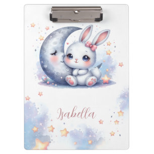 cute little bunny and the moon clipboard