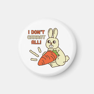 Cute Little Bunny Holding Its Carrot Magnet