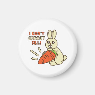 Cute Little Bunny Holding Its Carrot Magnet