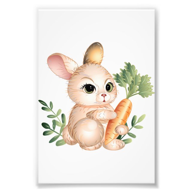 Cute Little Bunny Photo Print (Front)