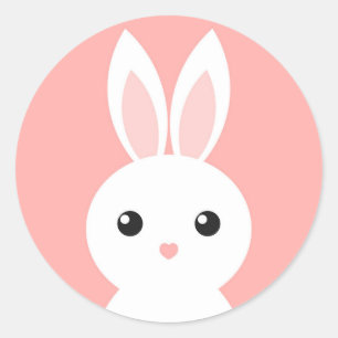 Cute little bunny pink Sticker