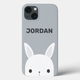 Cute Little Bunny Rabbit with Personalised Name iPhone 13 Case