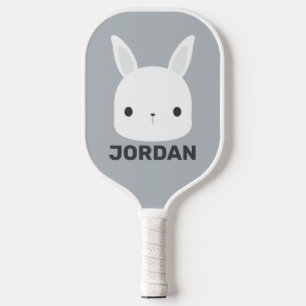 Cute Little Bunny Rabbit with Personalised Name Pickleball Paddle