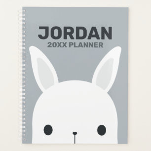Cute Little Bunny Rabbit with Personalised Name Planner