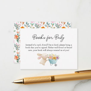 Cute Little Bunny Wildflowers Books for Baby Enclosure Card