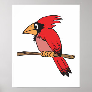 cute little cardinal poster