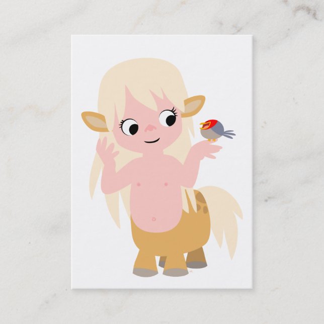 Cute Little Cartoon Centauress ACEO- Business Card (Front)