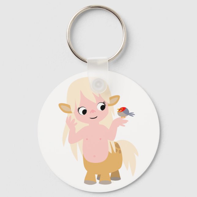 Cute Little Cartoon Centauress Keychain (Front)