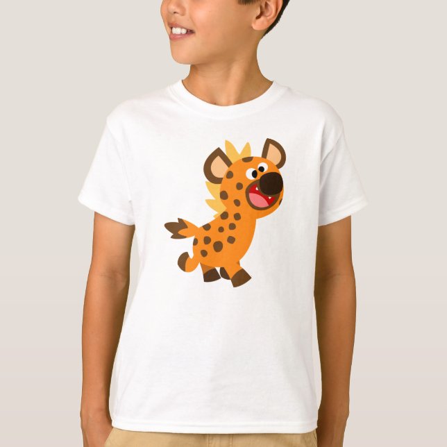 Cute Little Cartoon Hyena Children T-Shirt (Front)