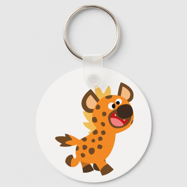 Cute Little Cartoon Hyena Keychain (Front)