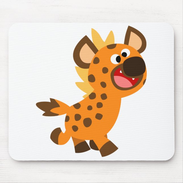 Cute Little Cartoon Hyena Mousepad (Front)