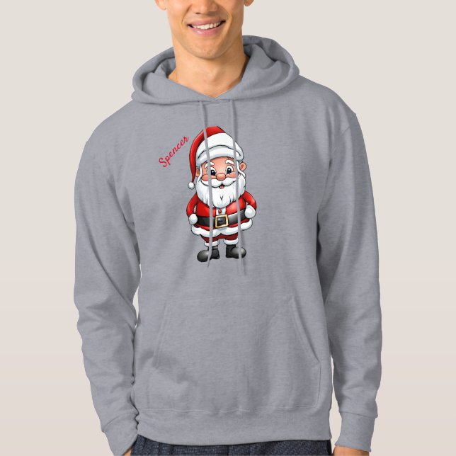Cute Little Cartoon Santa Hoodie (Front)