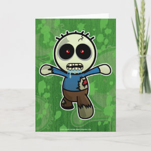 Cute Little Cartoon Zombie Card