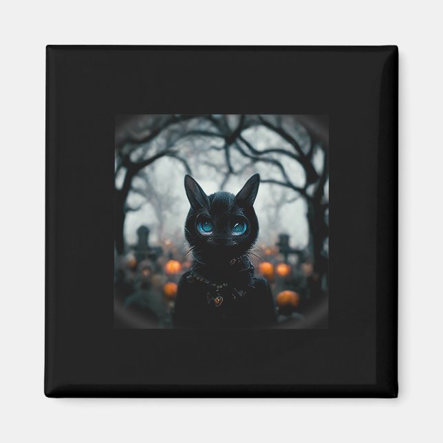 Cute Little Cat Face For Halloween  Magnet (Front)