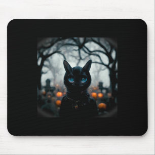 Cute Little Cat Face For Halloween Mouse Mat