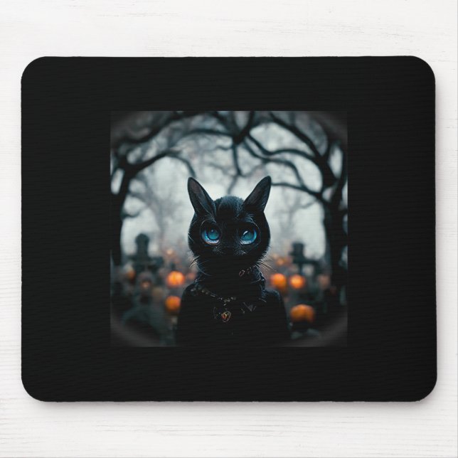 Cute Little Cat Face For Halloween  Mouse Mat (Front)