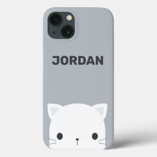 Cute Little Cat with Personalised Name iPhone 13 Case