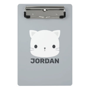 Cute Little Cat with Personalised Name Mini Clipboard