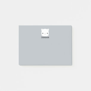 Cute Little Cat with Personalised Name Post-it Notes