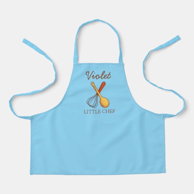 Cute Little Chef Custom Name  Apron (Front)
