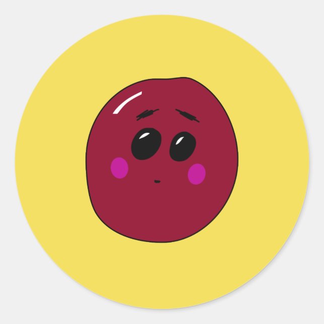 Cute Little Cherry Fruit Sticker For Vegans (Front)