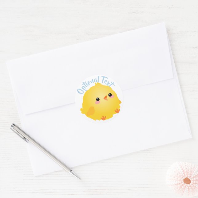 Cute Little Chick  Classic Round Sticker (Envelope)