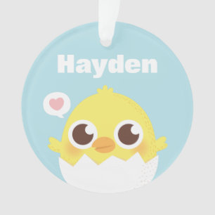 Cute Little Chick Just Hatched Decorative Ornament