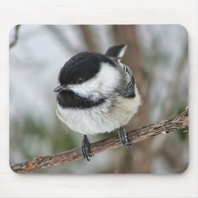 Cute Little Chickadee Mouse Mat (Front)