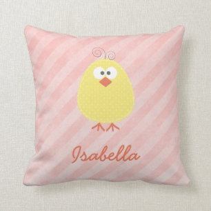 Cute Little Chickie Personalised Baby Name Pillow
