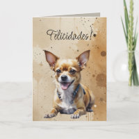 Cute Little Chihuahua,Felicidades! Custom Birthday