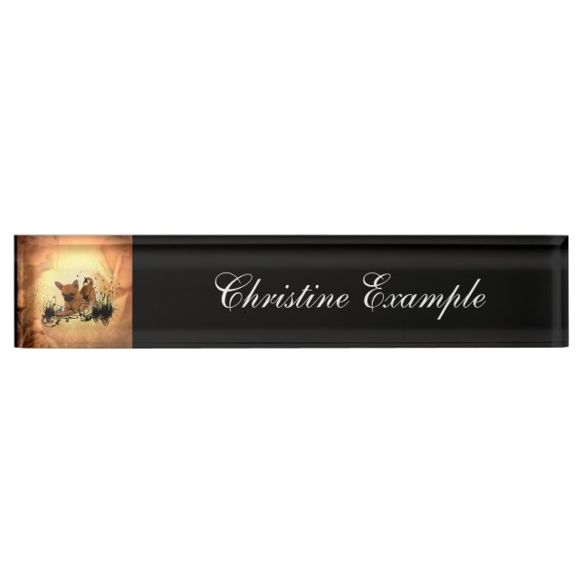 Cute little chihuahua nameplate (Front)