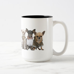 Cute little Chihuahuas Two-Tone Coffee Mug