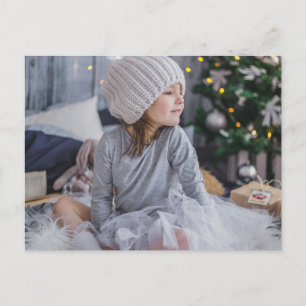 Cute little child girl and  the Christmas tree .jp Postcard