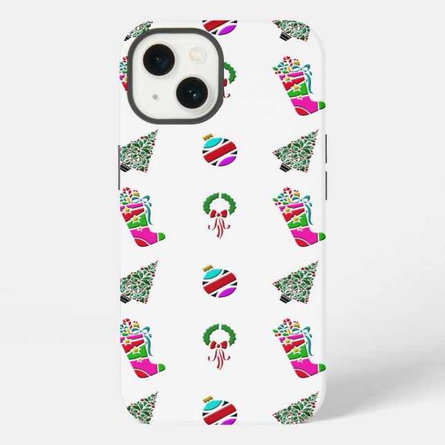 Cute Little Christmas Pattern iPhone Case (Back)