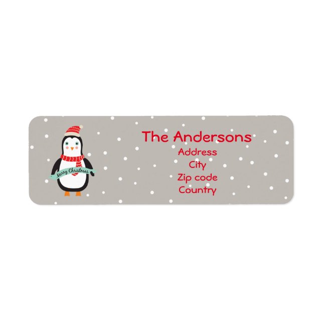 Cute little Christmas Penquin "Merry Christmas" (Front)