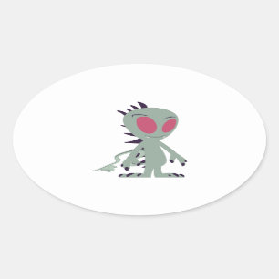 Cute little Chupacabra Oval Sticker