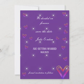 cute little colourful heart heart invitation